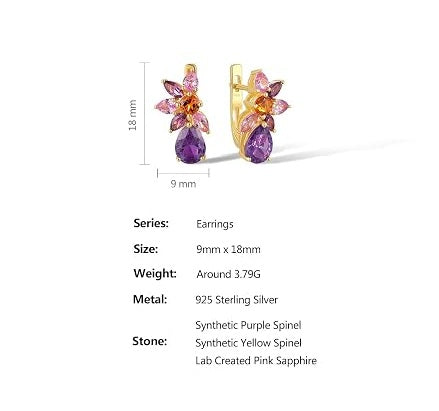 "Эрдэнэсийн Баглаа" (Gemstone Bouquet) гоёмсог ээмэг
