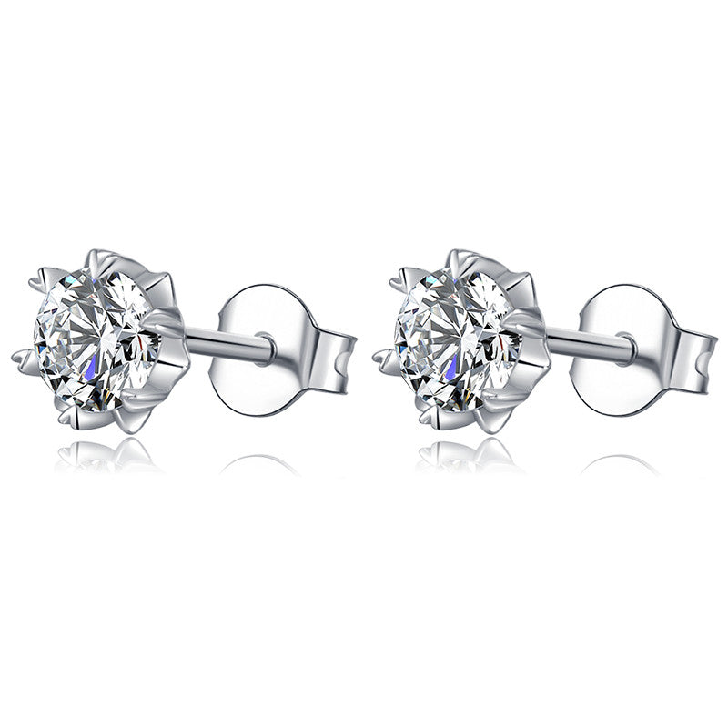 Цасан ширхэг 0.5ct моиссанит ээмэг