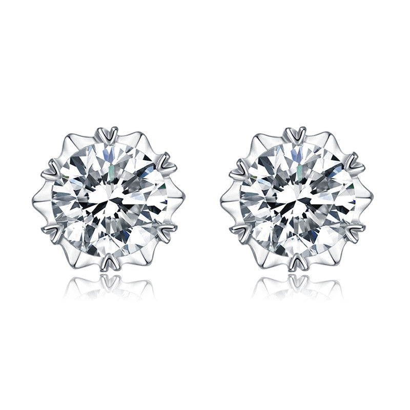 Цасан ширхэг 0.5ct моиссанит ээмэг