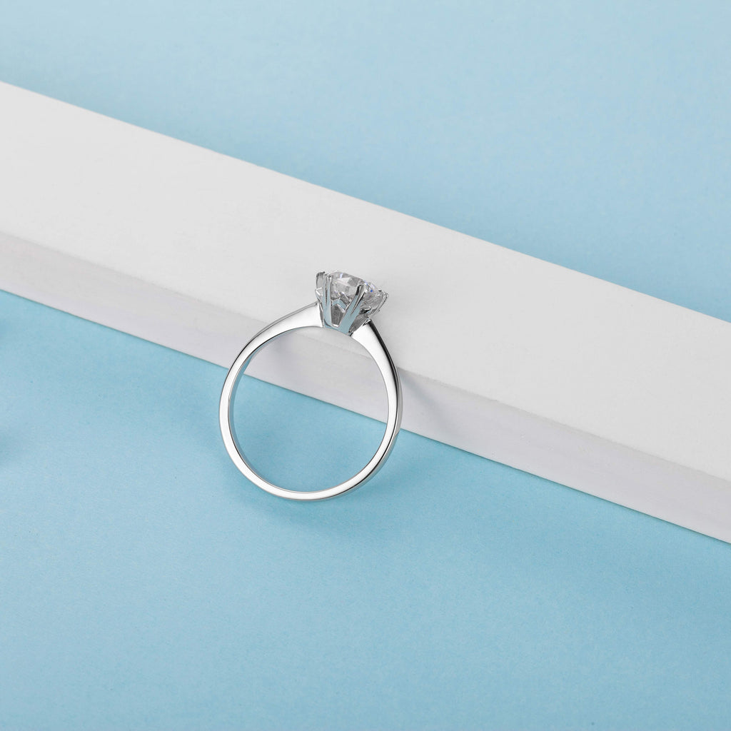 GRA гэрчилгээтэй моиссанит алмаз мөнгөн хослол