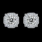 Дөрвөлжин D өнгөт 0.5mm  моиссанит алмаз ээмэг