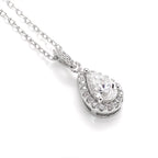 Pear cut хэлбэртэй  6.5 мм моиссанит зүүлт