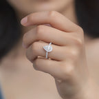 Pear cut хэлбэртэй  6.5 мм моиссанит бөгж