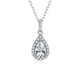Pear cut хэлбэртэй  6.5 мм моиссанит зүүлт