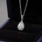 Pear cut хэлбэртэй  6.5 мм моиссанит зүүлт