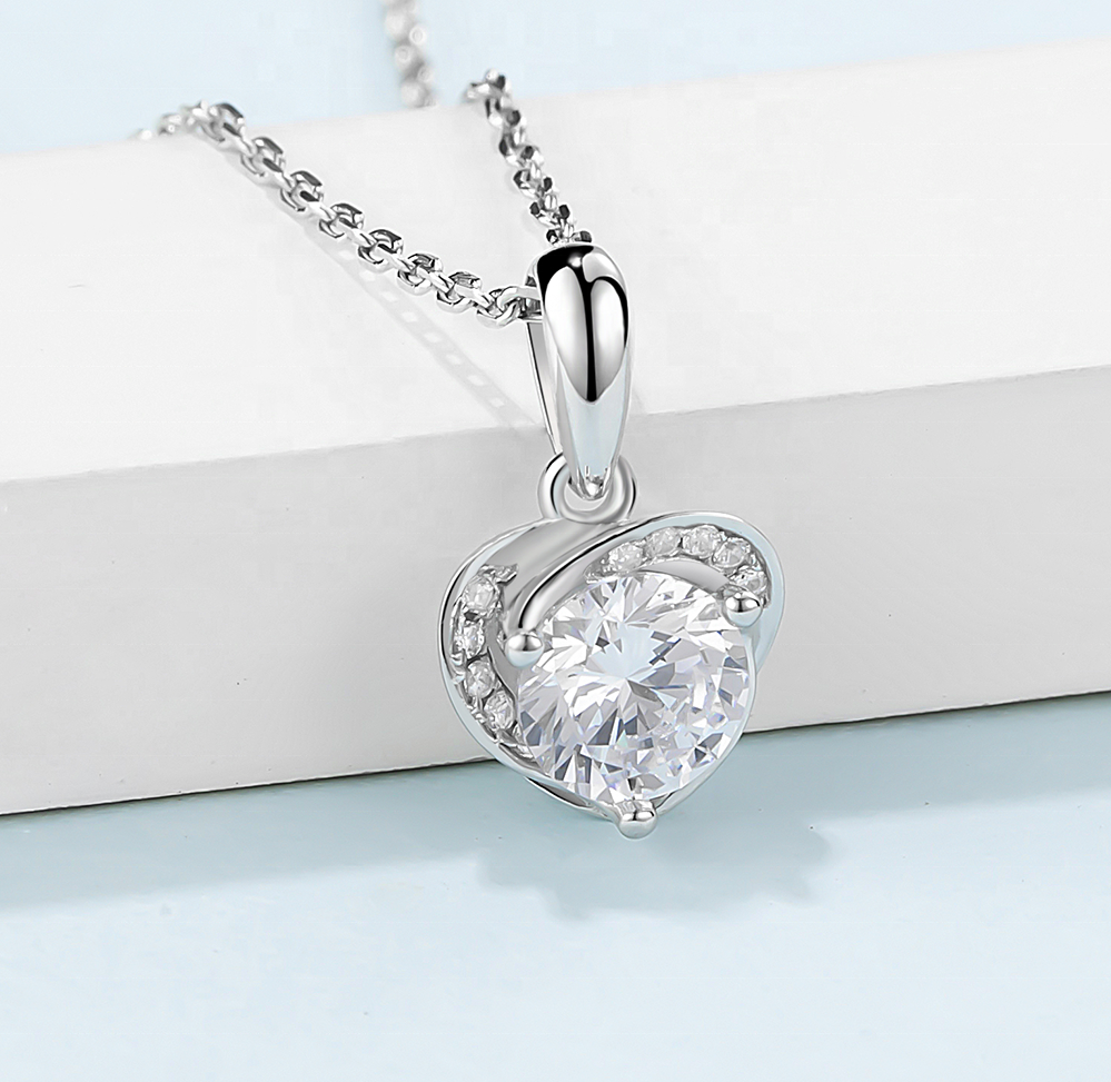 Хайр сэтгэл моиссанит алмаз зүүлт