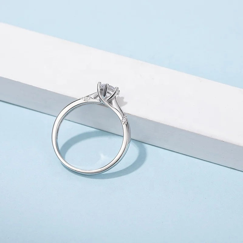 моиссанит 0.5ct алмаз алтаар бүрсэн бөгж