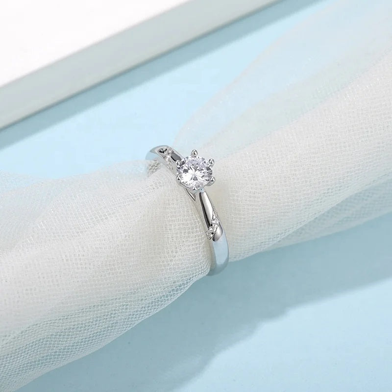 моиссанит 0.5ct алмаз алтаар бүрсэн бөгж