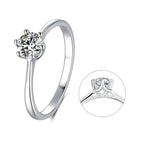 0.5ct моиссанит алмаз  18K алтаар бүрсэн сүйн бөгж