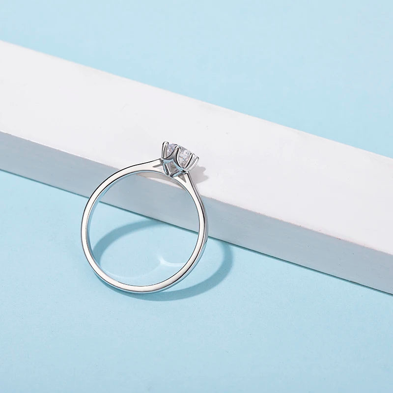 0.5ct моиссанит алмаз  18K алтаар бүрсэн сүйн бөгж