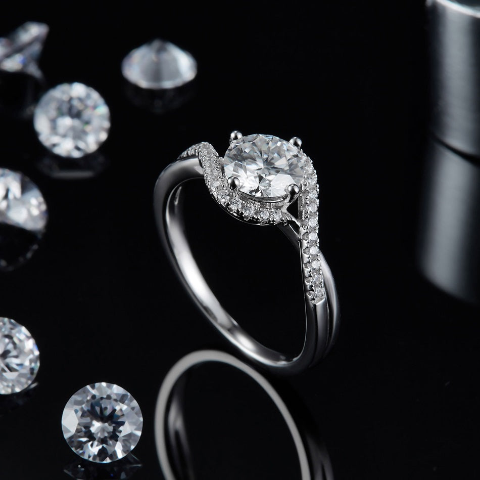 1ct моиссанит алмаз хуримын бөгж