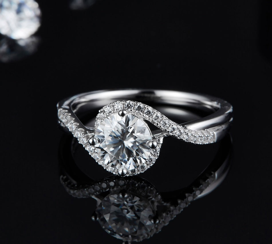 1ct моиссанит алмаз хуримын бөгж