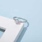18K алтаар бүрсэн 0.5ct моиссанит алмаз сүйн бөгж