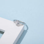 0.5ct моиссанит алмаз 18K алтаар бүрсэн сүйн бөгж