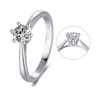 моиссанит алмаз 0.5ct 18K алтаар бүрсэн сүйн бөгж