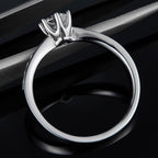 5.0mm моиссанит алмаз 18K алтаар бүрсэн сүйн бөгж
