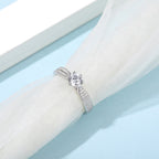 Сонгодог 0.5ct моиссанит алмаз сүйн бөгж