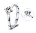 18K алтаар бүрсэн 0.5ct моиссанит алмаз сүйн бөгж