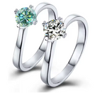 18K алтаар бүрсэн 0.5ct моиссанит алмаз сүйн бөгж