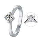 18K алтаар бүрсэн моиссанит алмаз 0.5ct  сүйн бөгж