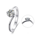 0.5ct моиссанит алмаз 18K алтаар бүрсэн сүйн бөгж