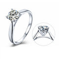0.5ct моиссанит алмаз сүйн бөгж  18K алтаар бүрсэн