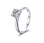 0.5ct моиссанит алмаз сүйн бөгж  18K алтаар бүрсэн