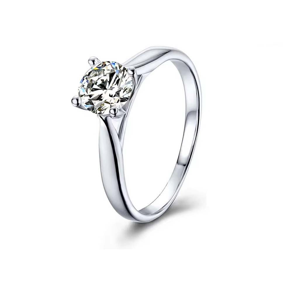 0.5ct моиссанит алмаз сүйн бөгж  18K алтаар бүрсэн