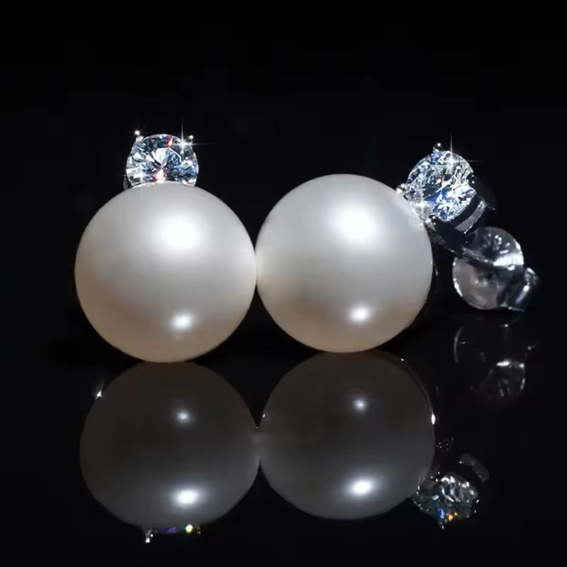 S925 сорьцтой мөнгөн сувд 0.3 ct моиссанит чулуун ээмэг