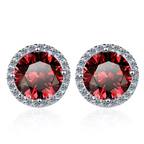 Улаан 1 карат Моисанит алмаз шигтгэж зүүдэг ээмэг