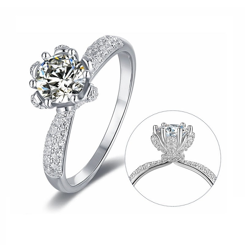 14К ЦУЛ АЛТ 1CT МОИССАНИТ СҮЙН ХУРИМЫН БӨГЖ