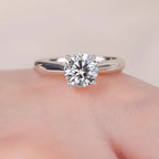 Сонгодог 18К цагаан алт байгалийн очир алмаазтай бөгж