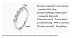 3.0mm 0.1ct Моиссанит алмаазтай сүйн бөгж