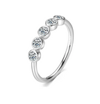 3.0mm 0.1ct Моиссанит алмаазтай сүйн бөгж