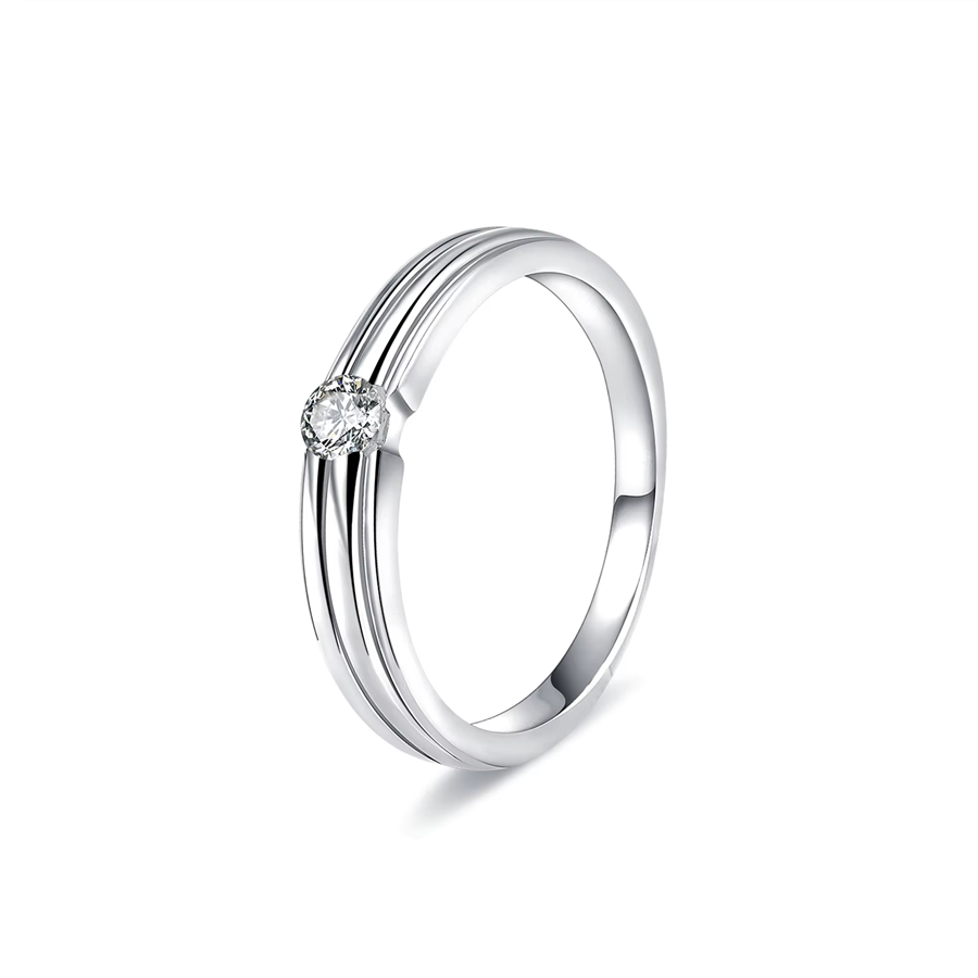Хуримын бөгж-моиссанит алмазтай бөгж-AB25004-1