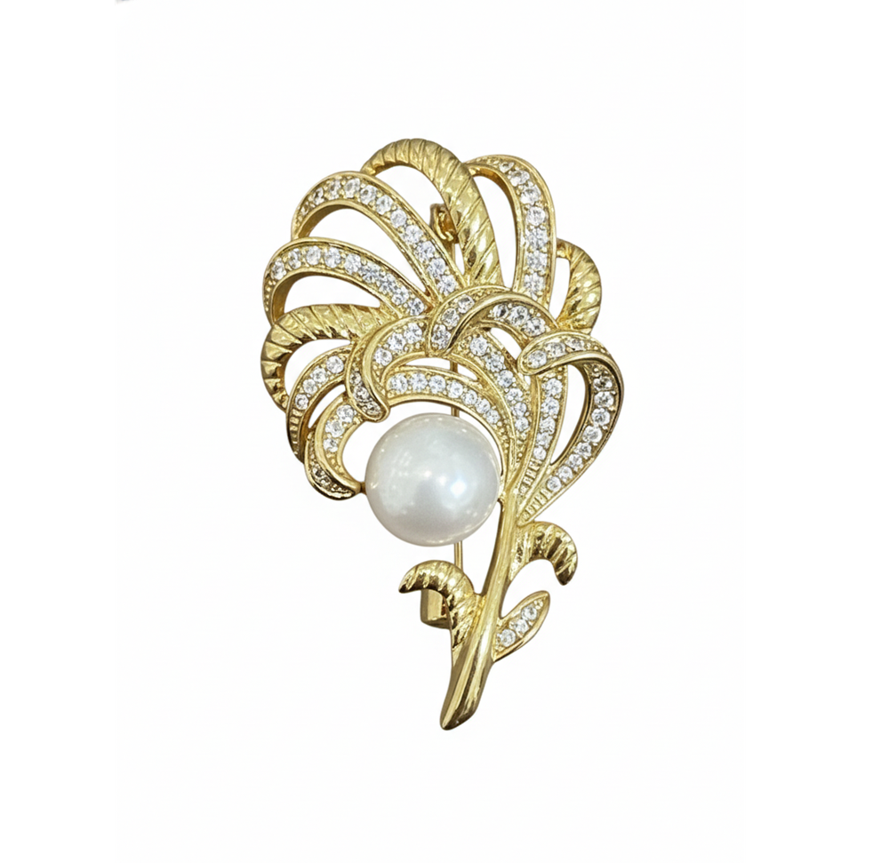 Байгалийн сувдан 18К алтаар бүрсэн зүүлт