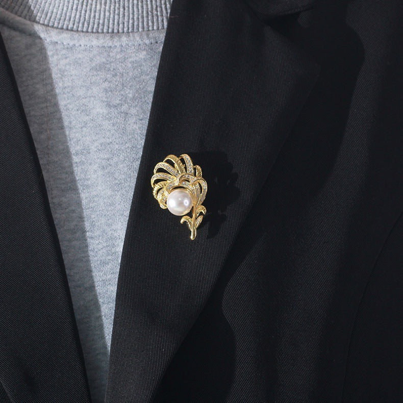 Байгалийн сувдан 18К алтаар бүрсэн зүүлт