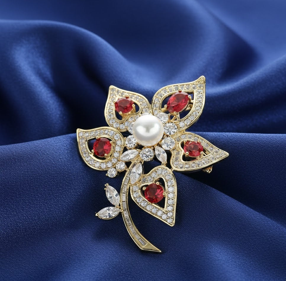 бадмаараг сувдан цэцгийн энгэрийн зүүлт