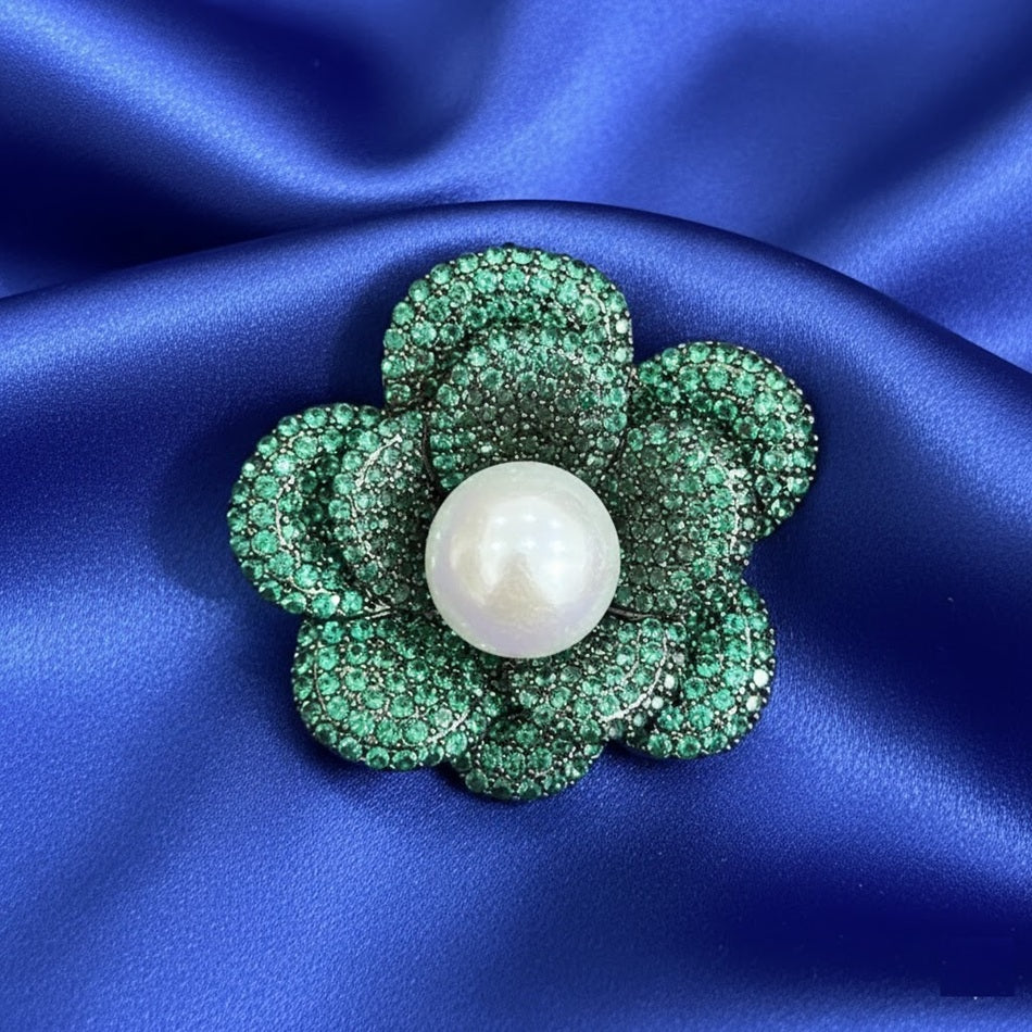 ногоон цэцэг зүүлт Байгалийн цэвэр  сувд