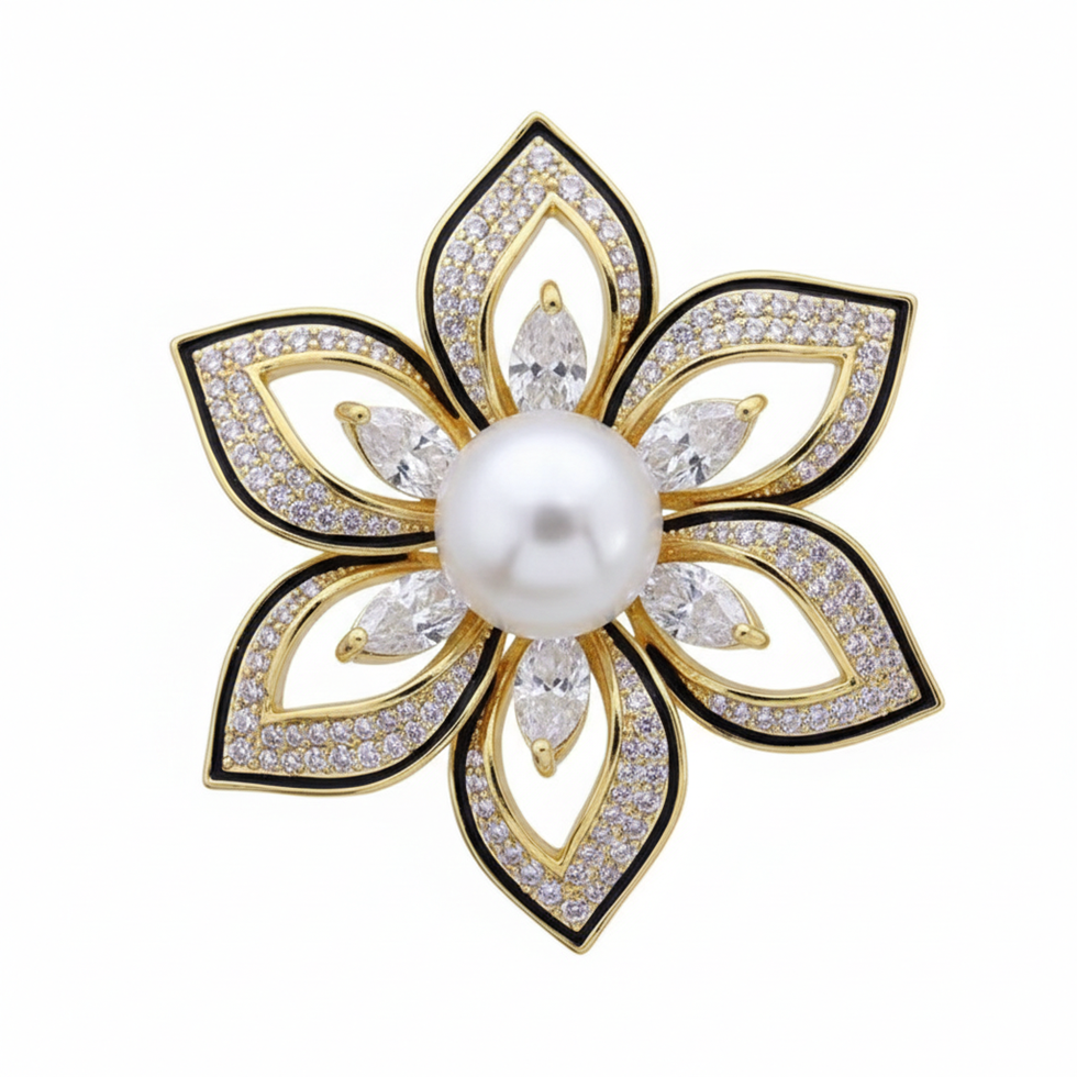 Байгалийн том сувдан энгэрийн зүүлт