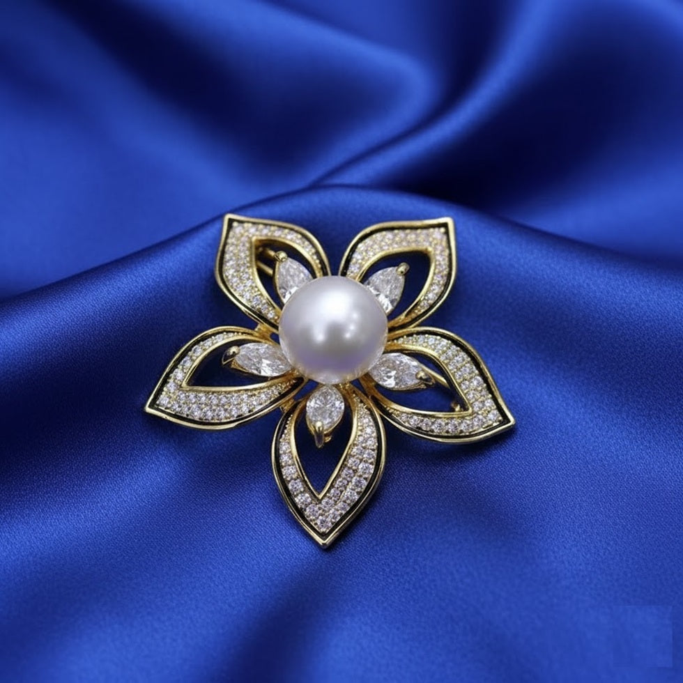 Байгалийн том сувдан энгэрийн зүүлт