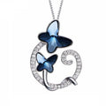 Swarovski Кристалтай S925 Цэвэр Мөнгөн Эрвээхэйн Хүзүүний Зүүлт