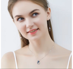 Swarovski Кристалтай S925 Цэвэр Мөнгөн Эрвээхэйн Хүзүүний Зүүлт