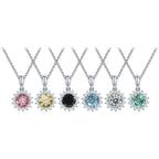 Нарны цэцэг 1 карат моиссанит  зүүлт