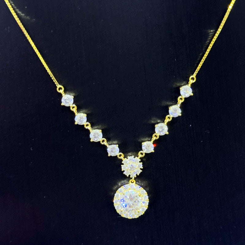 Шар алтаар бүрсэн 6.5 мм моиссанит зүүлт