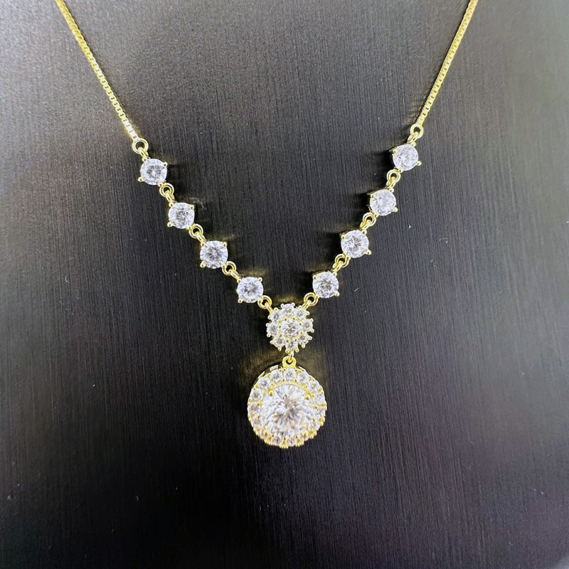 Шар алтаар бүрсэн 6.5 мм моиссанит зүүлт