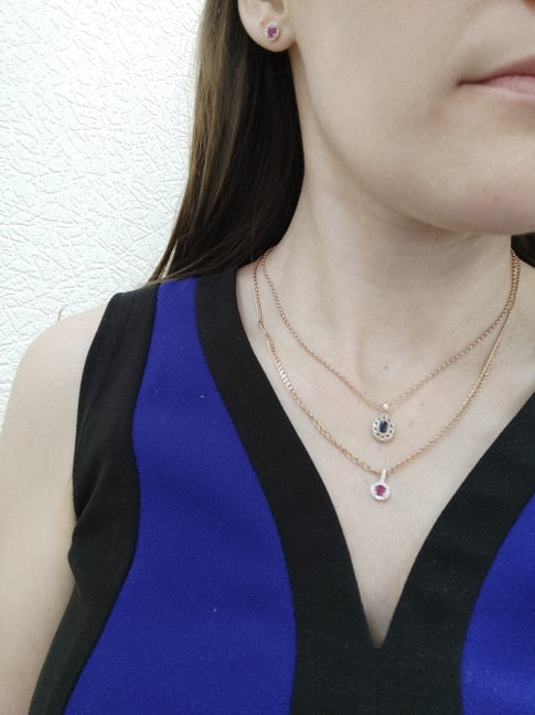 14К 585 ягаан алт дугуй ,очир алмас бадмаараг эрдэнийн чулуутай ээмэг