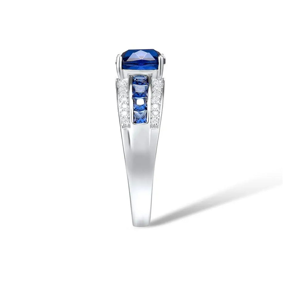 Цэнхэр индранил 925 сорьцтой мөнгөн хослол