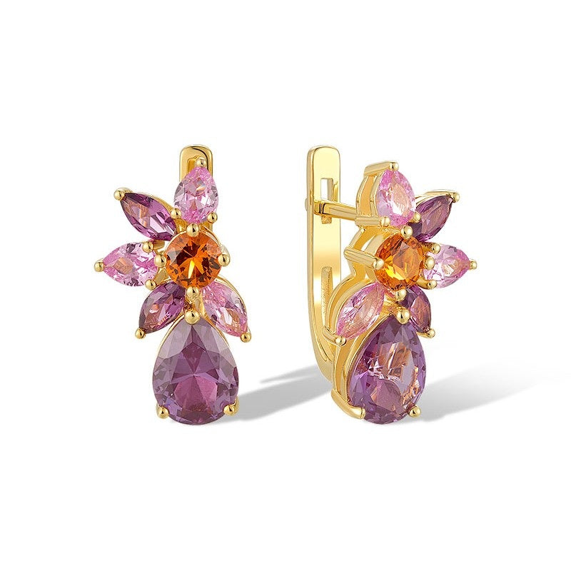 "Эрдэнэсийн Баглаа" (Gemstone Bouquet) гоёмсог ээмэг