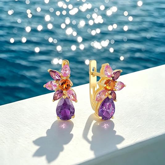 "Эрдэнэсийн Баглаа" (Gemstone Bouquet) гоёмсог ээмэг